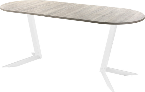 Изображение товара Обеденный стол AMC Elite Е19(1100) D3 (белый/дуб уайт-ривер песочно-бежевый)