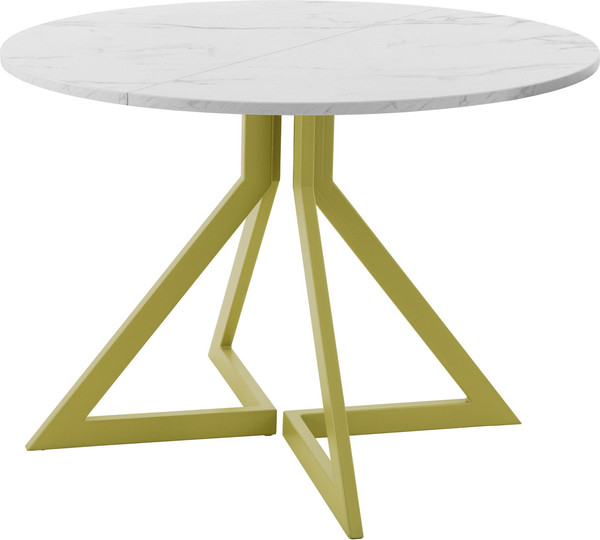 Изображение товара Обеденный стол AMC Elite Е20(800) D1 (золото/мрамор кристалл)