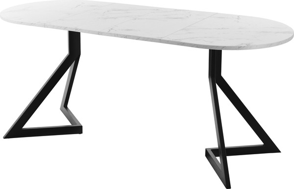 Изображение товара Обеденный стол AMC Elite Е20(1200) D3 (черный/мрамор кристалл)