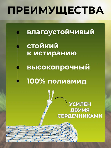 Изображение товара Шнур хозяйственный Мегакорд Стартерный d4.5мм / 010604 (10м)