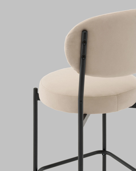 Изображение товара Стул барный Stool Group Бриф DD / AV 477-C05-9005 PP (велюр бежевый)