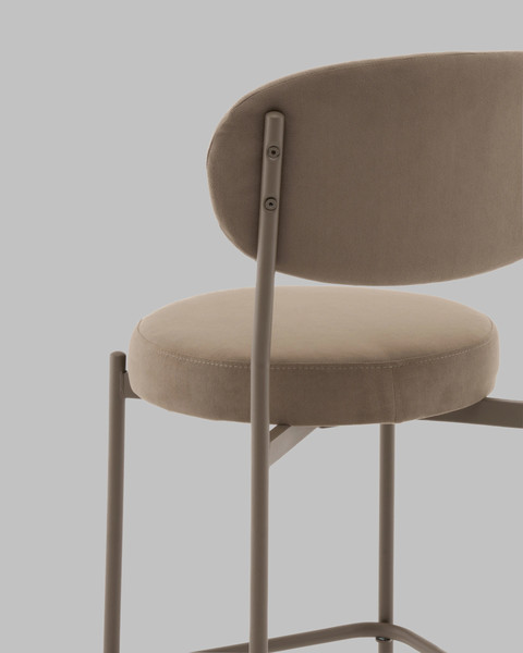 Изображение товара Стул барный Stool Group Бриф DD / AV 477-C31-7006T PP (велюр капучино/капучино муар)