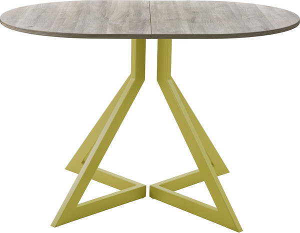 Изображение товара Обеденный стол AMC Elite Е20(1200) D3 (золото/дуб уайт-ривер песочно-бежевый)