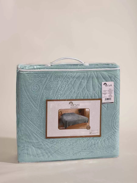 Изображение товара Покрывало Arya Greta 150x200 / 8680943257925 (темно-зеленый)