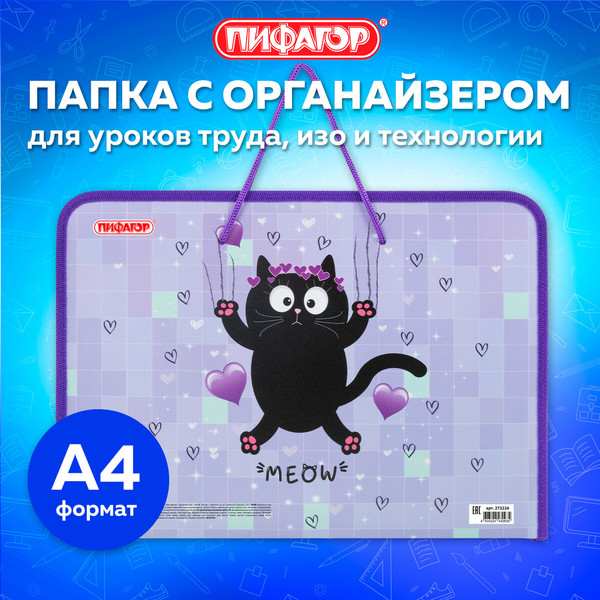 Изображение товара Папка для труда Пифагор Falling Cat / 272226