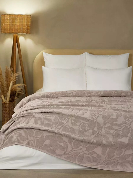 Изображение товара Покрывало Arya Leaves 150x200 / 8680943257994 (бежевый)