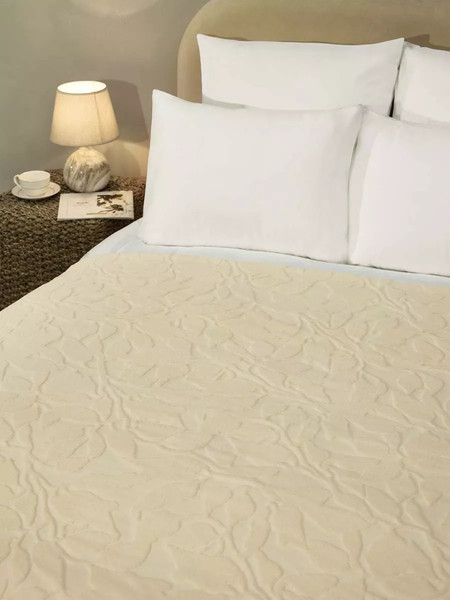 Изображение товара Покрывало Arya Leaves 150x200 / 8680943258021 (кремовый)