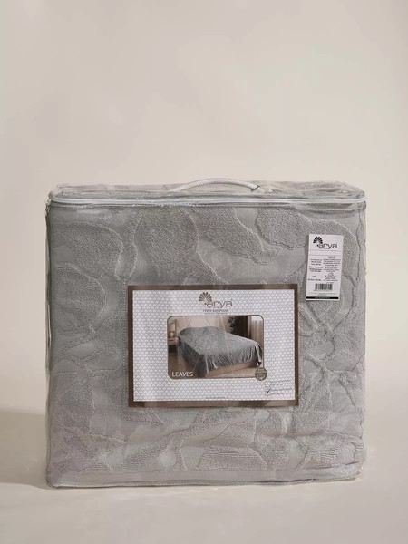 Изображение товара Покрывало Arya Leaves 150x200 / 8680943258007 (светло-серый)