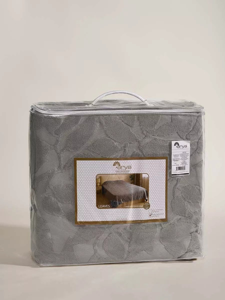 Изображение товара Покрывало Arya Leaves 150x200 / 8680943258014 (темно-серый)