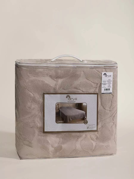 Изображение товара Покрывало Arya Leaves 200x240 / 8680943258045 (бежевый)