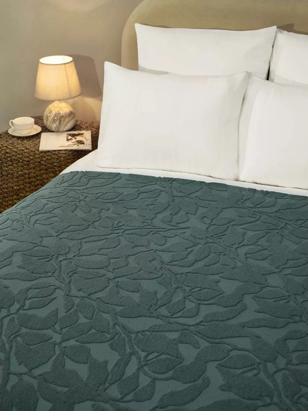 Изображение товара Покрывало Arya Leaves 200x240 / 8680943258038 (зеленый)