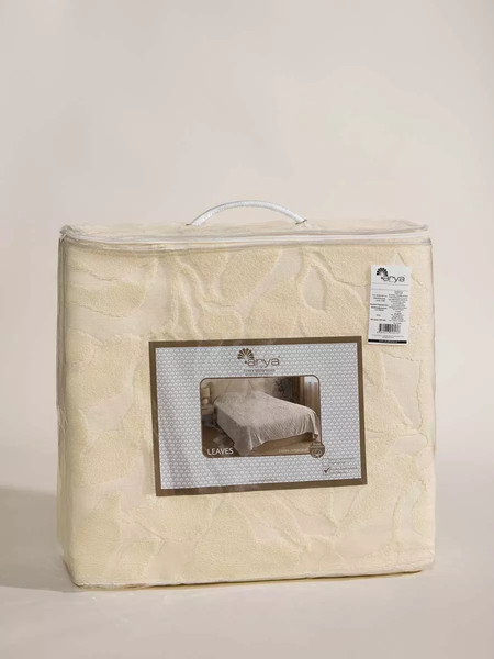 Изображение товара Покрывало Arya Leaves 200x240 / 8680943258076 (кремовый)