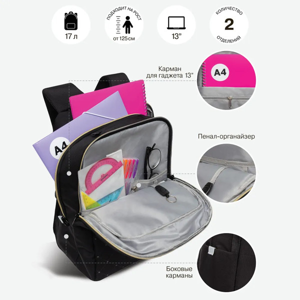 Изображение товара Рюкзак Grizzly RD-544-5 (черный)