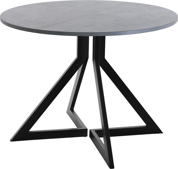 Изображение товара Обеденный стол AMC Elite Е20(900) D1 (черный/бетон чикаго светло-серый)
