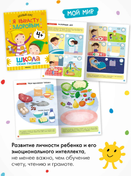 Изображение товара Набор развивающих книг Мозаика-Синтез Школа Семи Гномов. Годовой базовый курс 4+ / МС14057