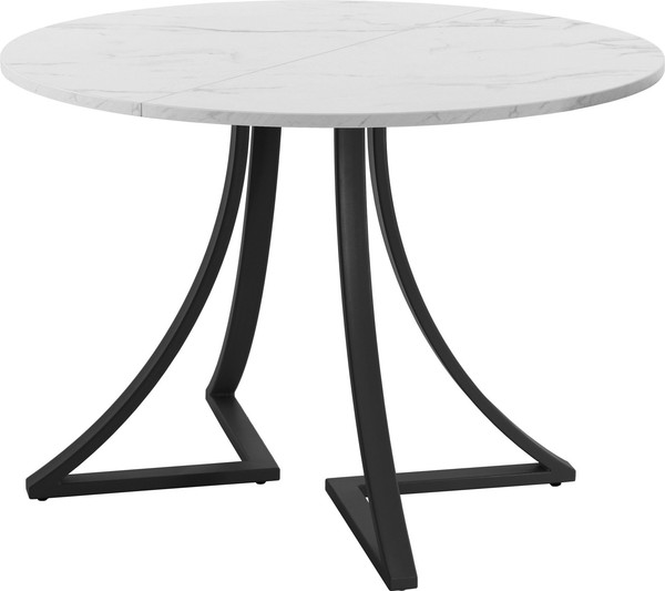 Изображение товара Обеденный стол AMC Elite Е24(900) D1 (черный/мрамор кристалл)