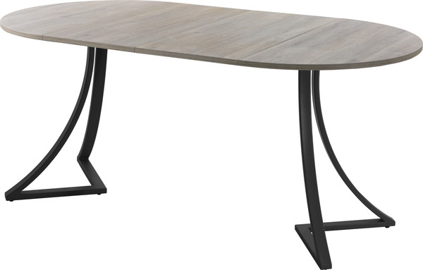 Изображение товара Обеденный стол AMC Elite Е24(900) D1 (черный/дуб уайт-ривер песочно-бежевый)