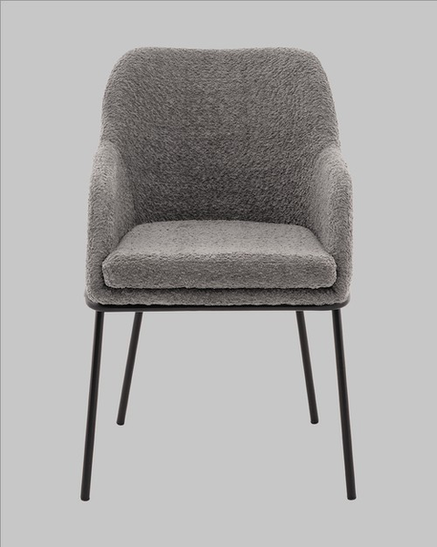 Изображение товара Стул Stool Group Кози с подлокотниками / AV 318-C86st-08 (букле темно-серый)