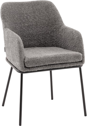 Изображение товара Стул Stool Group Кози с подлокотниками / AV 318-C86st-08 (букле темно-серый)