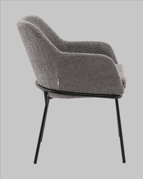 Изображение товара Стул Stool Group Кози с подлокотниками / AV 318-C86st-08 (букле темно-серый)