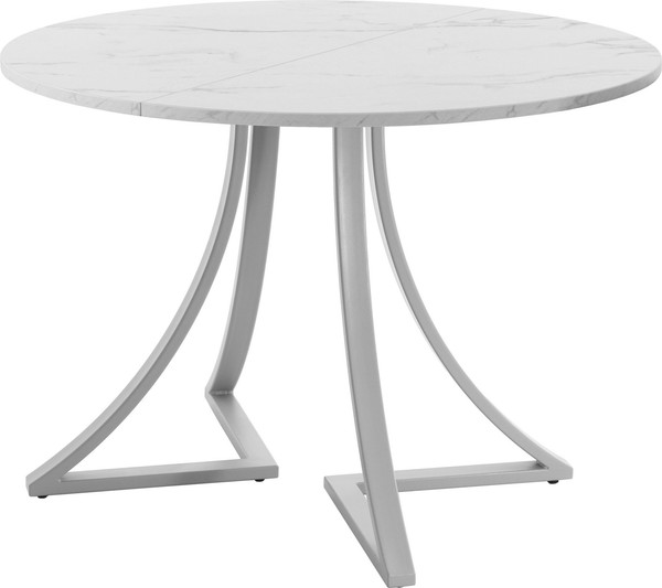 Изображение товара Обеденный стол AMC Elite Е24(900) D1 (серебро/мрамор кристалл)