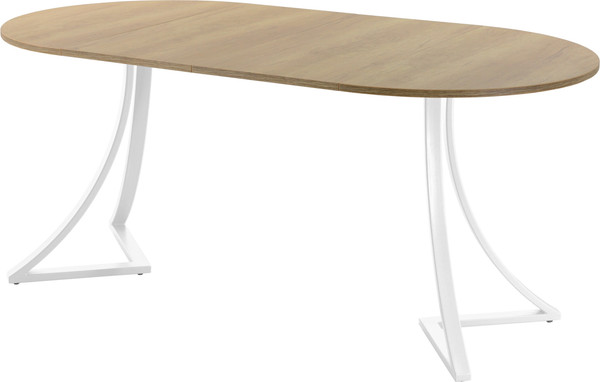 Изображение товара Обеденный стол AMC Elite Е24(900) D1 (белый/дуб небраска натур)