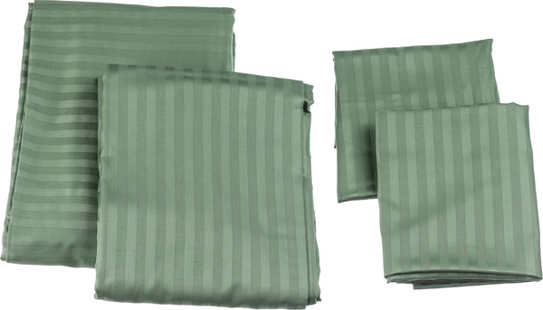 Изображение товара Комплект постельного белья Блакiт Страйп-сатин Евро 70х70 / 4252/1 17-6323 (зеленый)