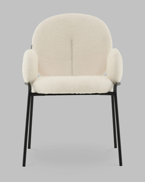 Изображение товара Стул Stool Group Моллек с подлокотниками / AV 338-F01-9005 (букле молочный)
