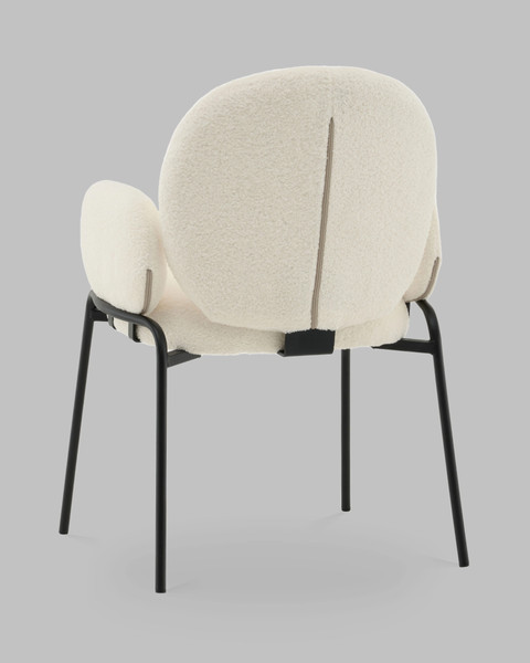 Изображение товара Стул Stool Group Моллек с подлокотниками / AV 338-F01-9005 (букле молочный)