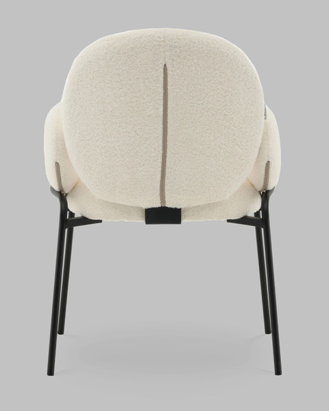 Изображение товара Стул Stool Group Моллек с подлокотниками / AV 338-F01-9005 (букле молочный)