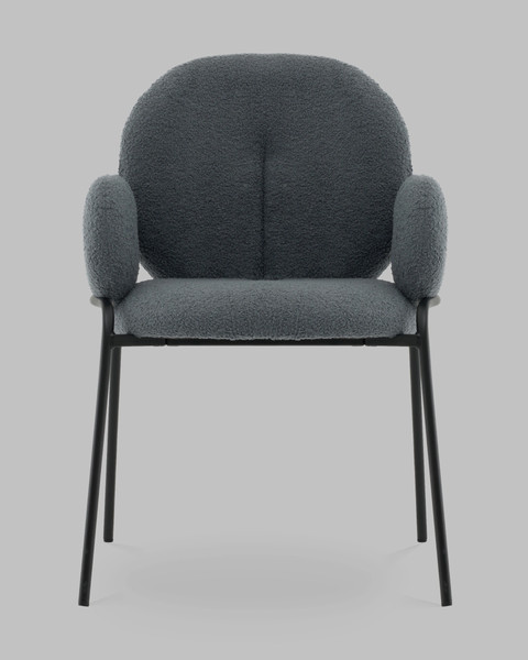 Изображение товара Стул Stool Group Моллек с подлокотниками / AV 338-F83-9005 (букле темно-серый)