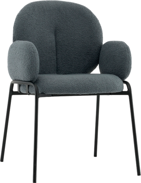 Изображение товара Стул Stool Group Моллек с подлокотниками / AV 338-F83-9005 (букле темно-серый)