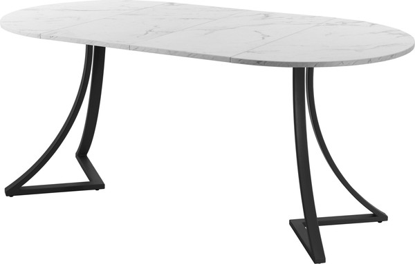 Изображение товара Обеденный стол AMC Elite Е24(800) D1 (черный/мрамор кристалл)