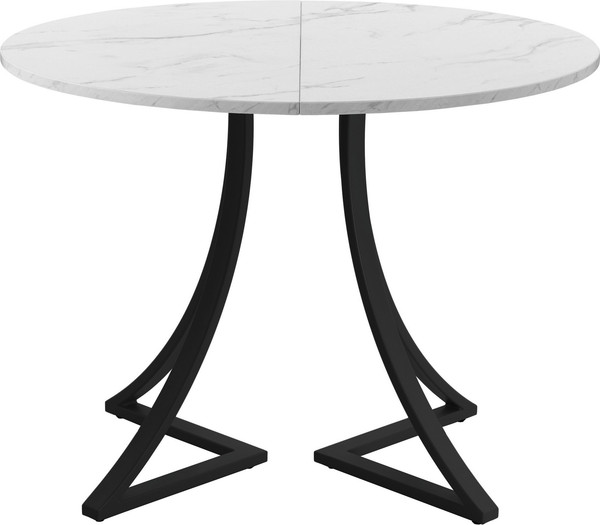 Изображение товара Обеденный стол AMC Elite Е24(800) D1 (черный/мрамор кристалл)