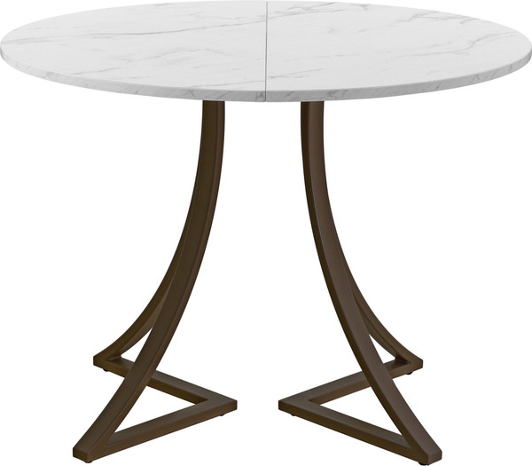 Изображение товара Обеденный стол AMC Elite Е24(800) D1 (коричневый/мрамор кристалл)