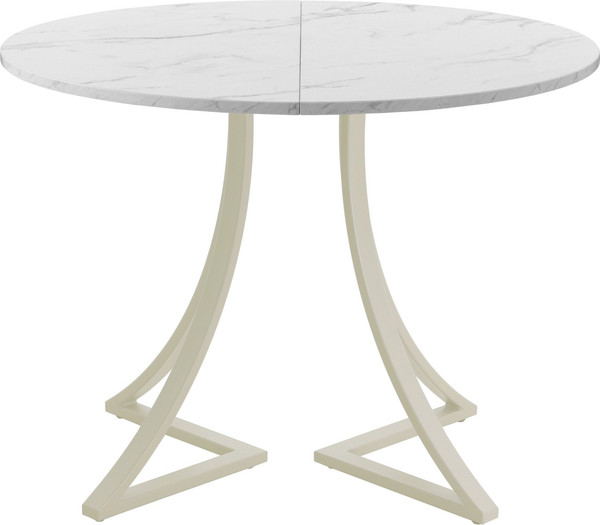 Изображение товара Обеденный стол AMC Elite Е24(800) D1 (бежевый/мрамор кристалл)