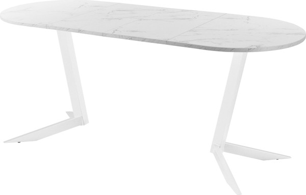 Изображение товара Обеденный стол AMC Elite Е19(1100) D3 (белый/мрамор кристалл)