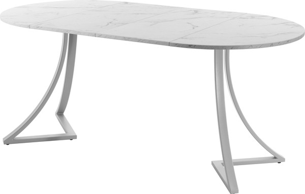 Изображение товара Обеденный стол AMC Elite Е24(800) D1 (серебро/мрамор кристалл)