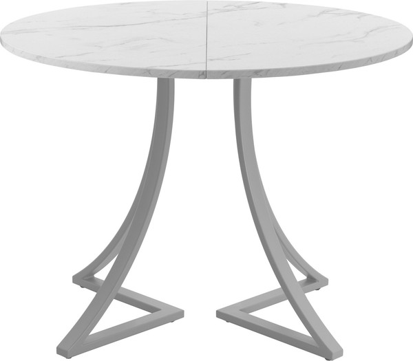 Изображение товара Обеденный стол AMC Elite Е24(800) D1 (серебро/мрамор кристалл)