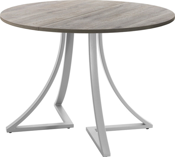 Изображение товара Обеденный стол AMC Elite Е24(800) D1 (серебро/дуб уайт-ривер песочно-бежевый)