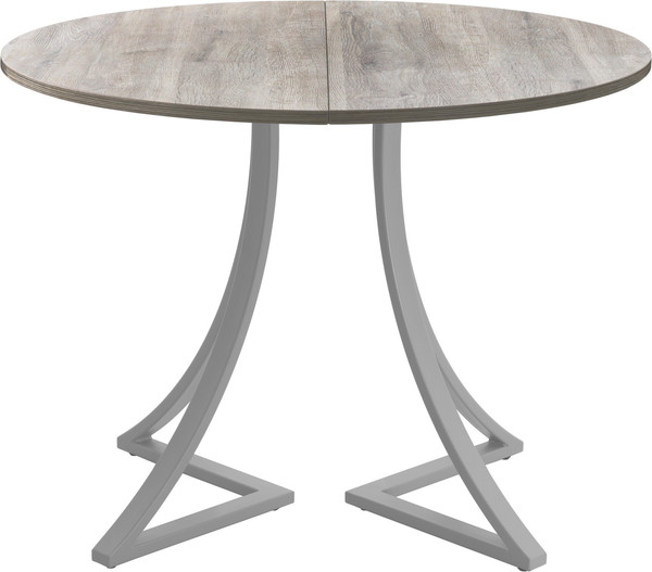 Изображение товара Обеденный стол AMC Elite Е24(800) D1 (серебро/дуб уайт-ривер песочно-бежевый)