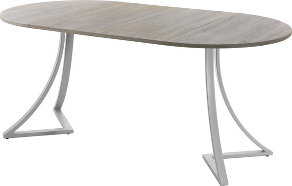 Изображение товара Обеденный стол AMC Elite Е24(800) D1 (серебро/дуб уайт-ривер песочно-бежевый)