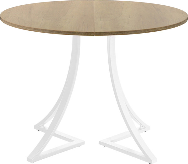 Изображение товара Обеденный стол AMC Elite Е24(800) D1 (белый/дуб небраска натур)