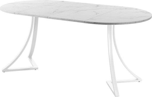 Изображение товара Обеденный стол AMC Elite Е24(800) D1 (белый/мрамор кристалл)