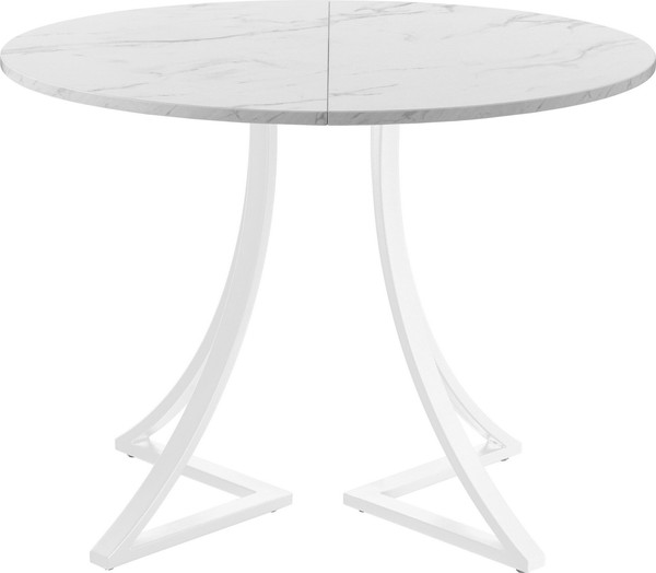 Изображение товара Обеденный стол AMC Elite Е24(800) D1 (белый/мрамор кристалл)