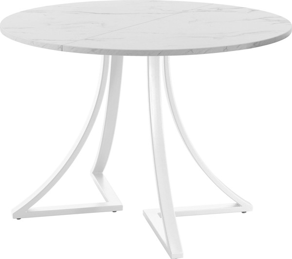 Изображение товара Обеденный стол AMC Elite Е24(800) D1 (белый/мрамор кристалл)