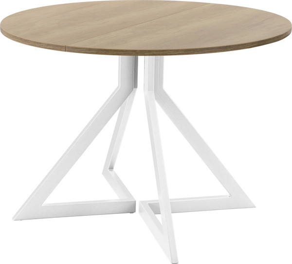 Изображение товара Обеденный стол AMC Elite Е20(900) D1 (белый/дуб небраска натур)