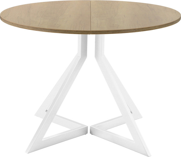 Изображение товара Обеденный стол AMC Elite Е20(900) D1 (белый/дуб небраска натур)