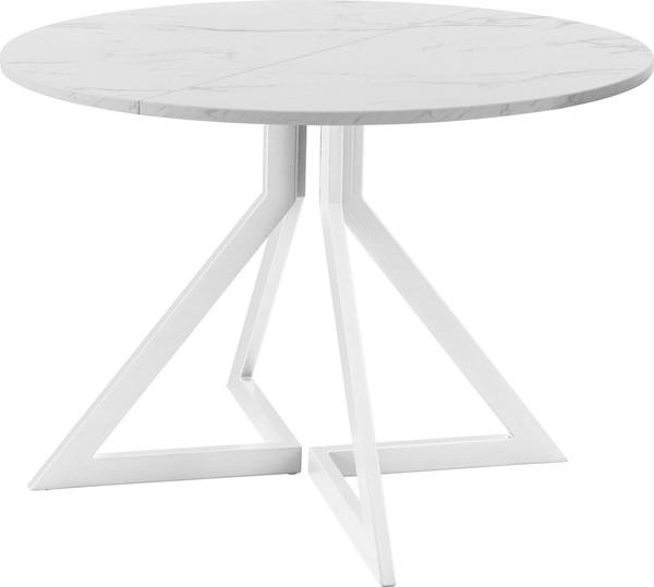 Изображение товара Обеденный стол AMC Elite Е20(900) D1 (белый/мрамор кристалл)