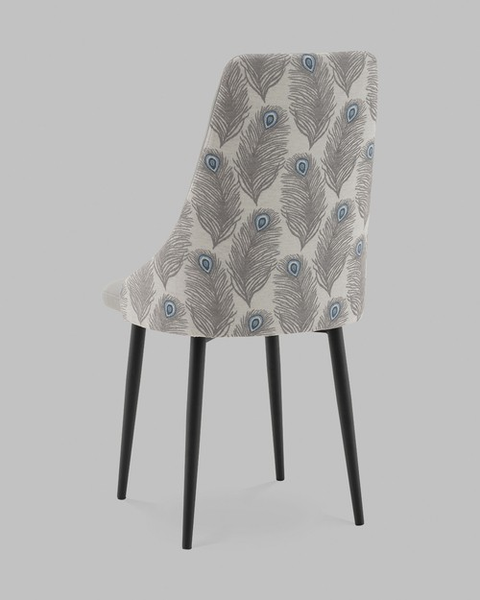 Изображение товара Стул Stool Group Касаденика / TG-kasadenika-frm09P (велюр серый/гобелен перья)